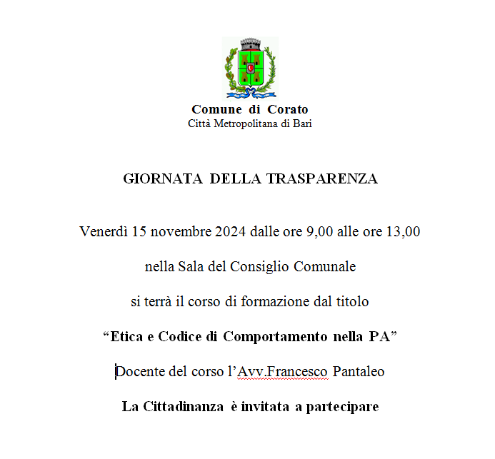 Giornata della Trasparenza 2024