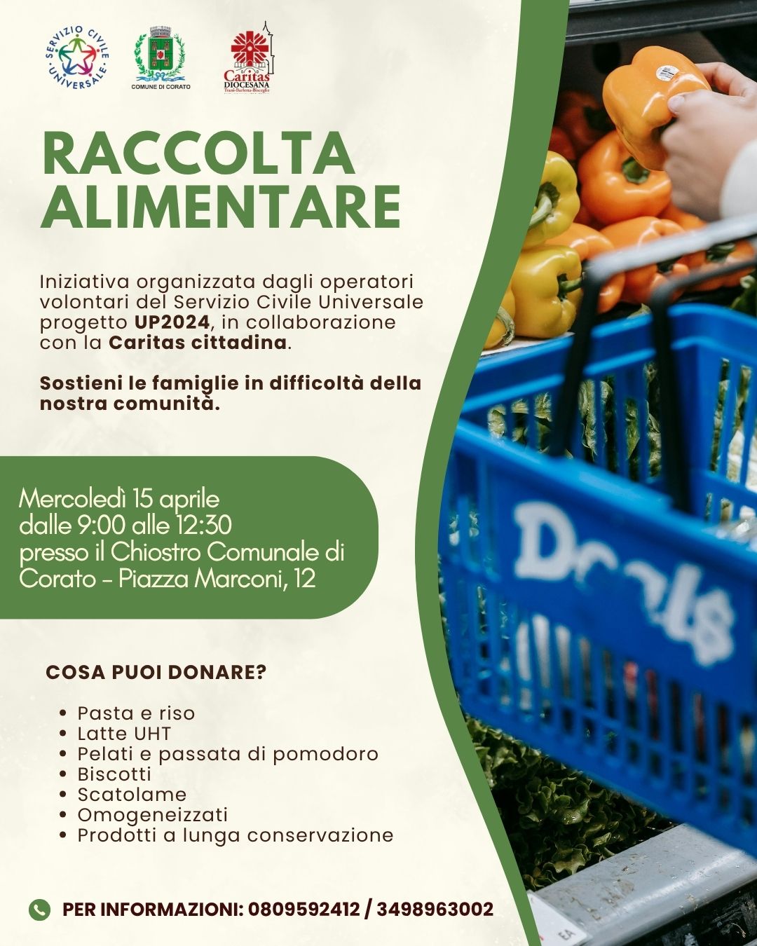 Servizio Civile Universale - Raccolta alimentare - 15 aprile 2026