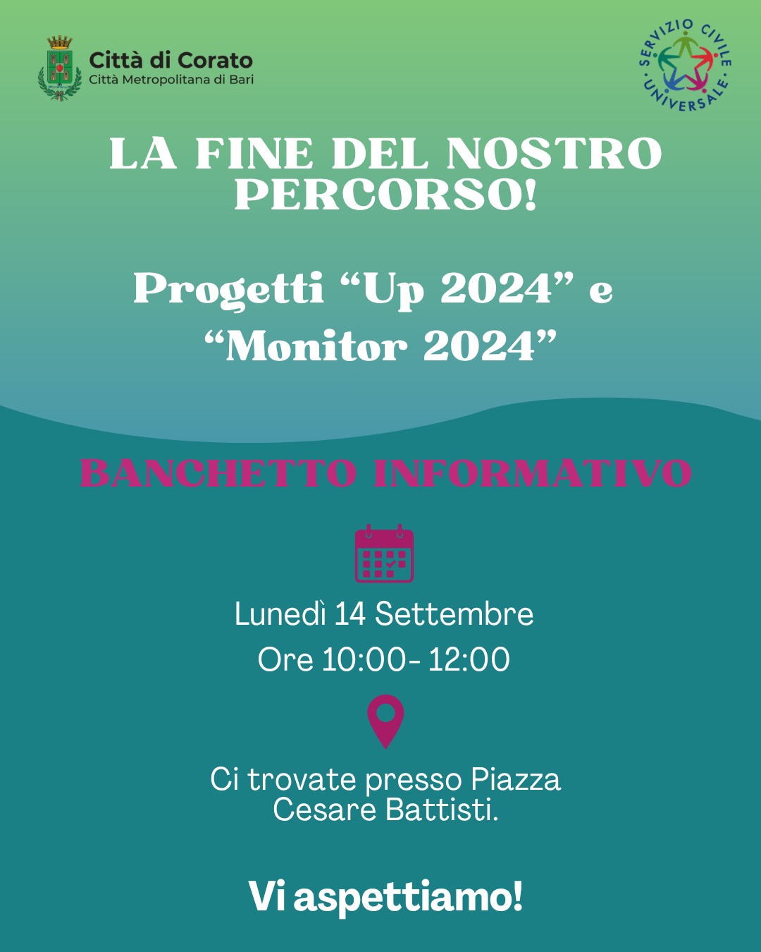 Banchetto Informativo - Monitor 2024 e Up 2024 - 14.09.2026