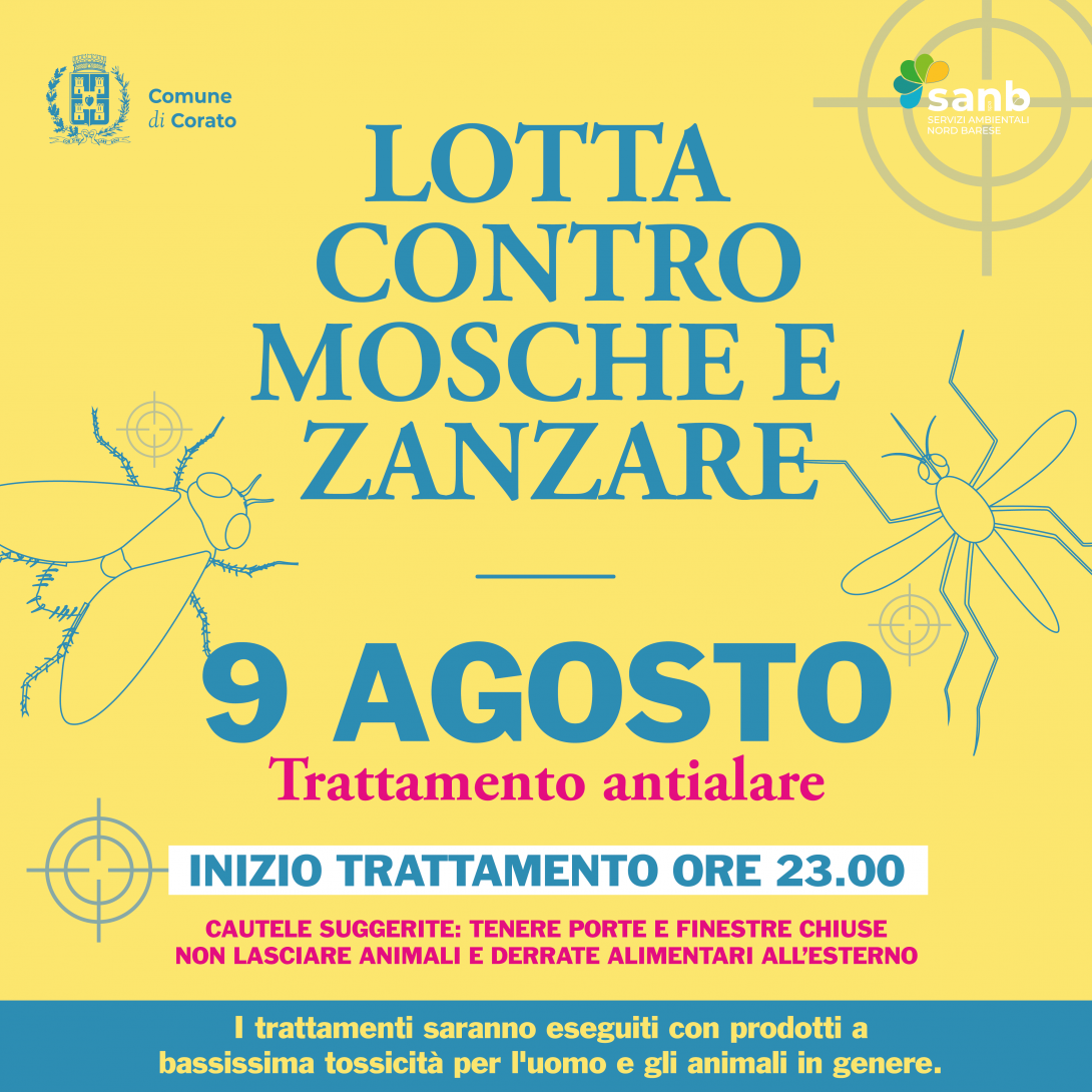 interventi disinfestazioni 9 agosto