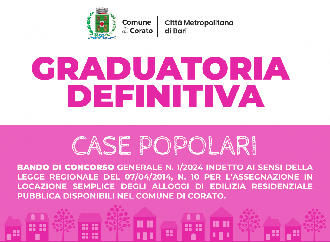 Case popolari Graduatoria definitiva